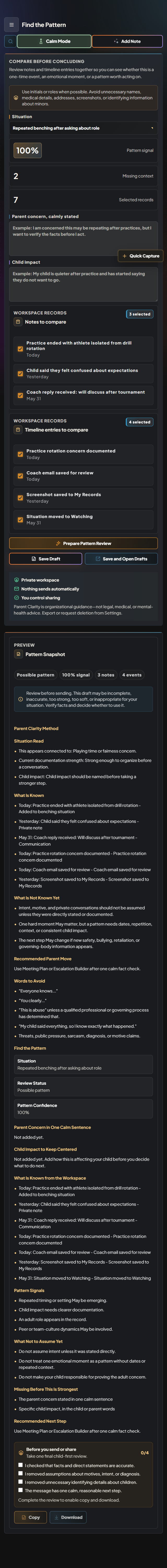 Parent Clarity Find the Pattern
